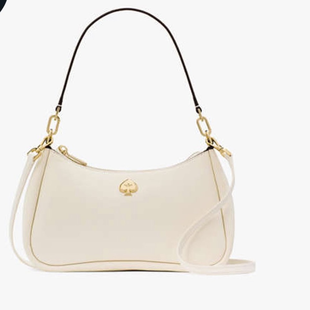 NWT KATE SPADE Kayla Shoulder Crossbody Pebbled leather bag in Meringue NEW